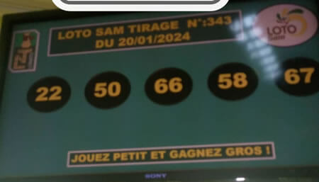 Résultats du loto SAM tirage 343