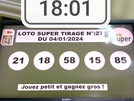 Résultats du loto Super tirage 27
