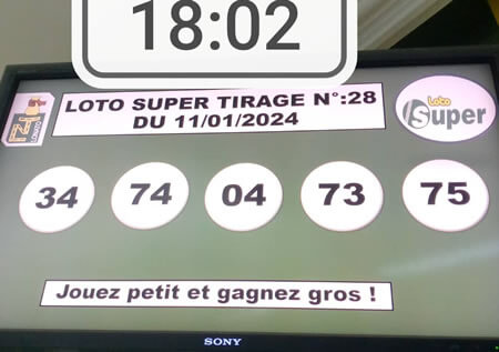 Résultats du loto Super tirage 28
