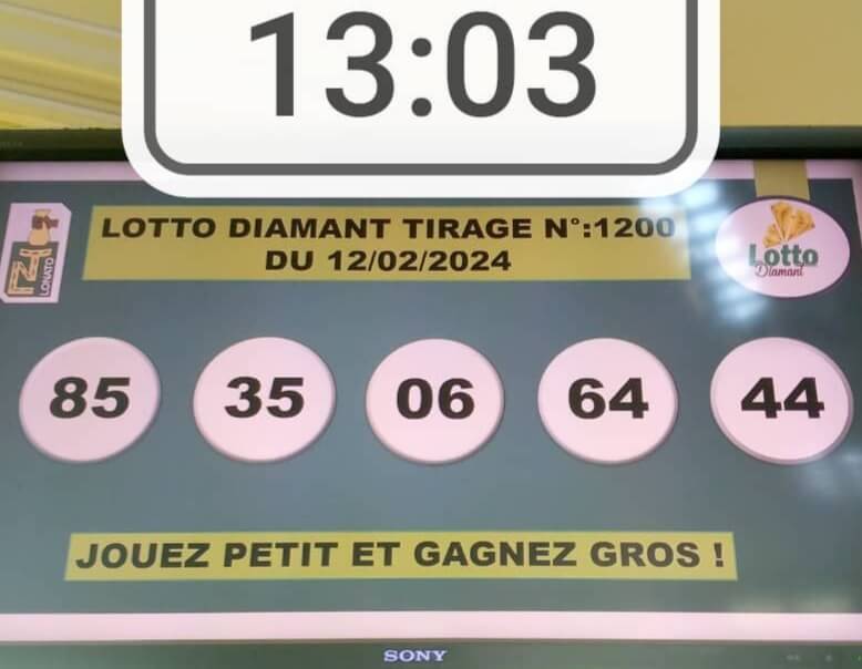 Résultats du loto Diamant tirage 1200