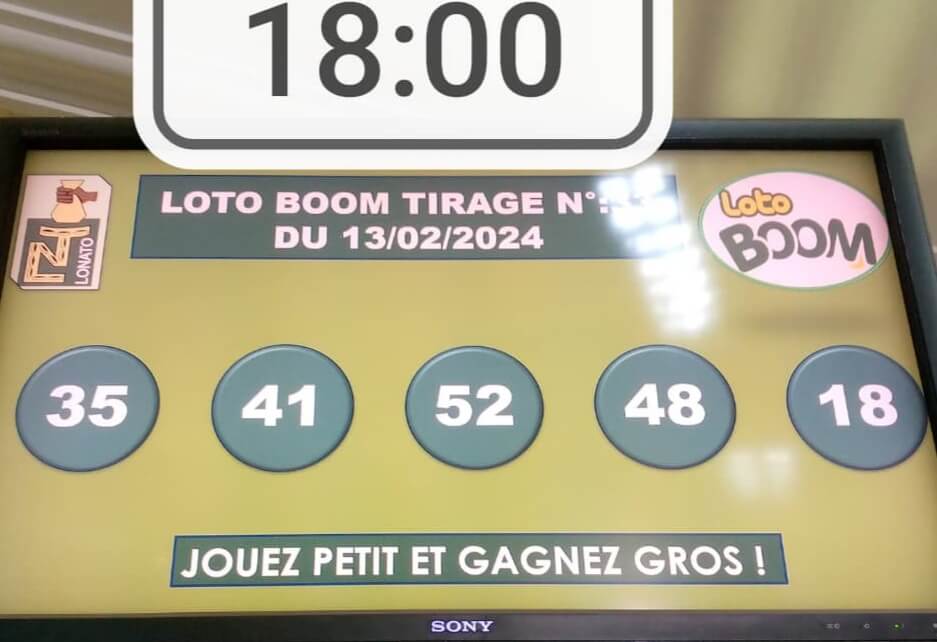 Résultats du loto Boom tirage 33