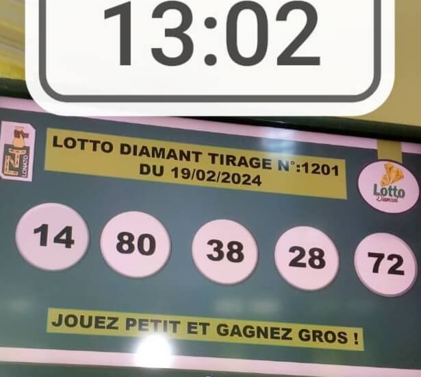 Résultats du loto Diamant tirage 1201