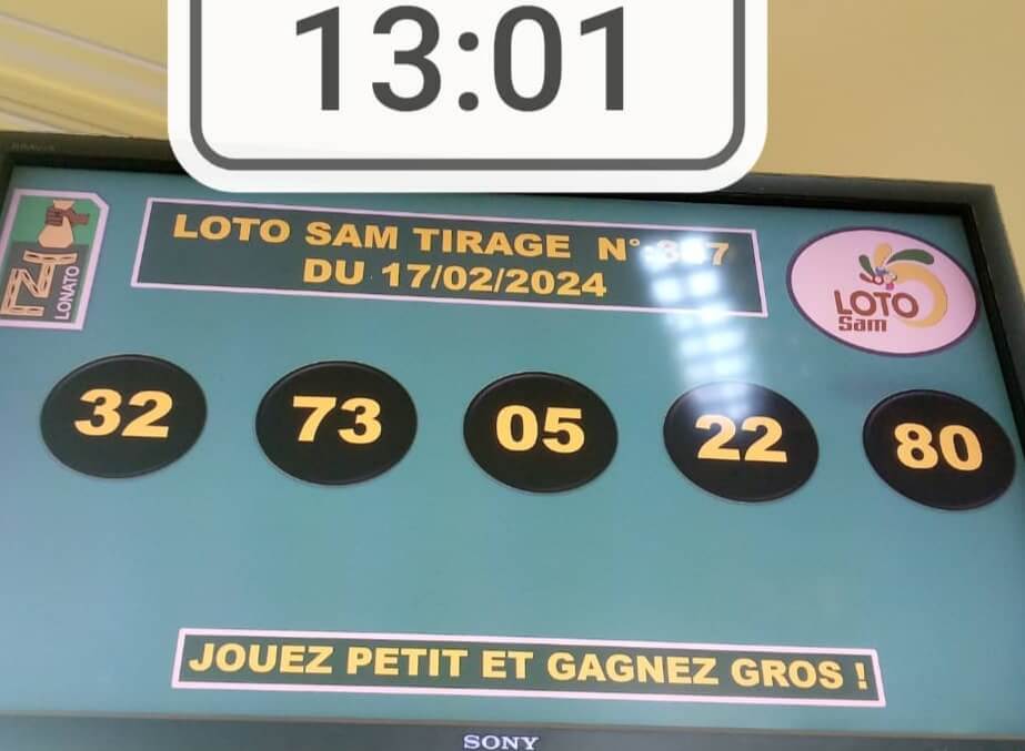 Résultats du loto SAM tirage 347
