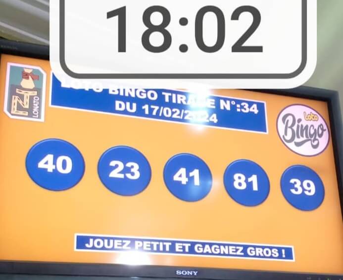 Résultats du loto BINGO tirage n° 34