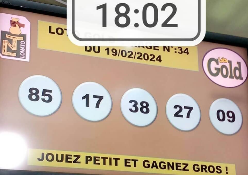 Résultats Loto Gold tirage 34