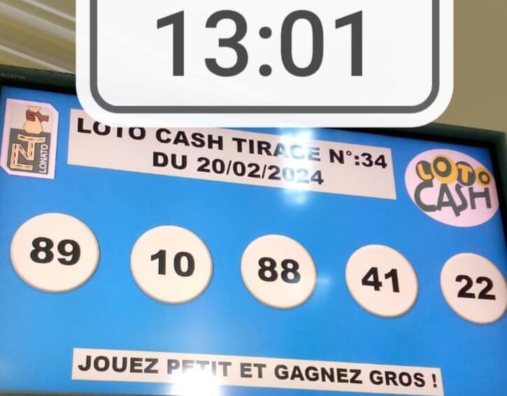 Résultats du loto Cash tirage 34