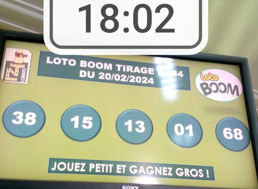 Résultats du loto Boom tirage 34