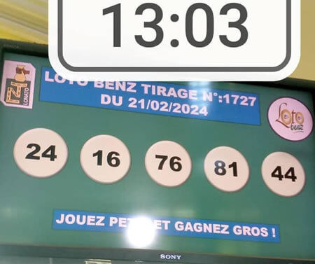 Résultats du loto Benz tirage 1727