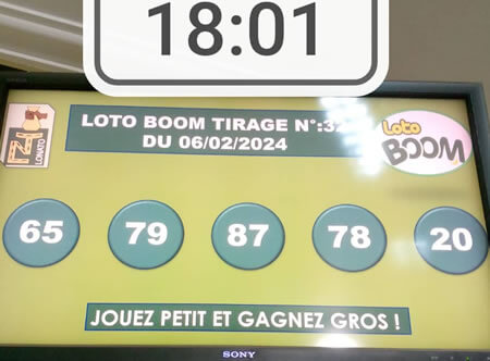 Résultats du loto Boom tirage 32