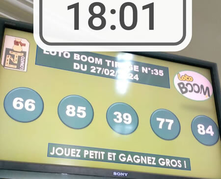 Résultats du loto Boom tirage 35