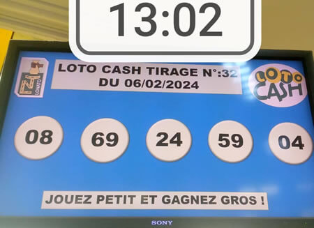 Résultats du loto Cash tirage 32