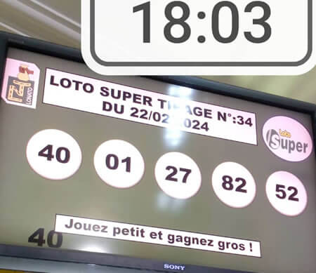 Résultats du loto Super tirage 34
