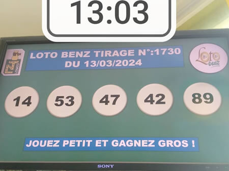Résultats du loto Benz tirage 1730