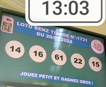 Résultats du loto Benz tirage 1731