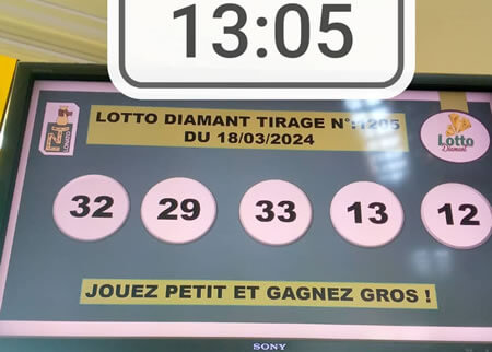 Résultats du loto Diamant tirage 1205