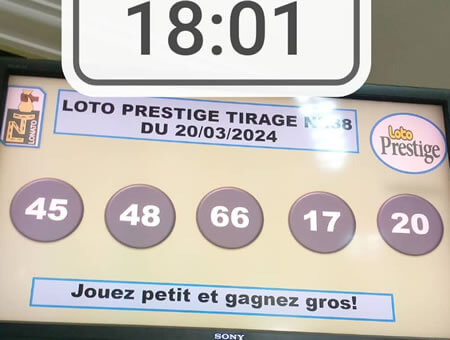 Résultats du loto PRESTIGE tirage 38