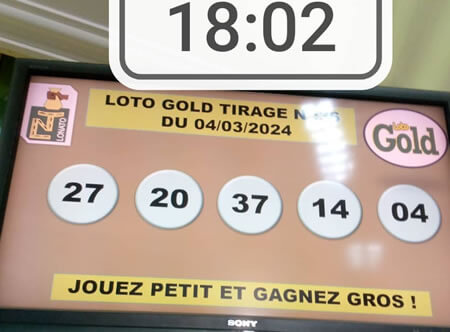 Résultats Loto Gold tirage 36