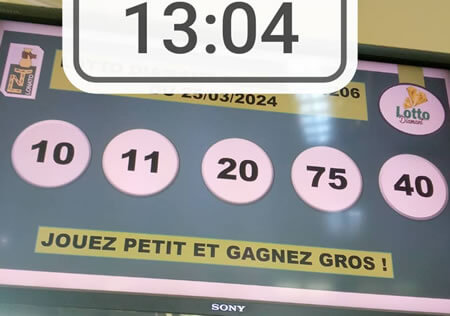 Résultats du loto Diamant tirage 1206