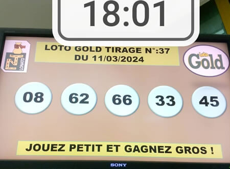 Résultats Loto Gold tirage 37