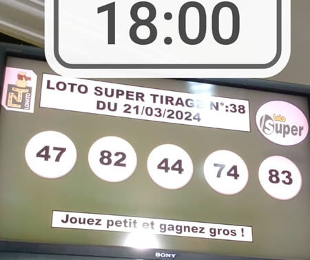 Résultats du loto Super tirage 38
