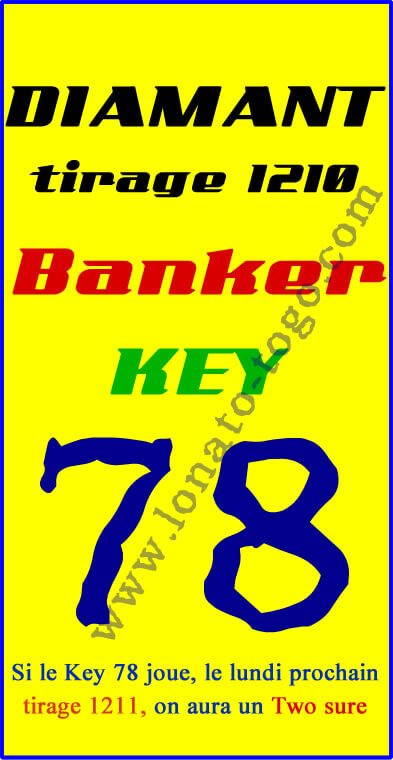 Banker pour le loto Diamant tirage 1210