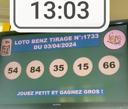 Résultats du loto Benz tirage 1733
