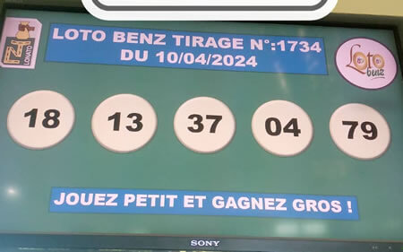 Résultats du loto Benz tirage 1734