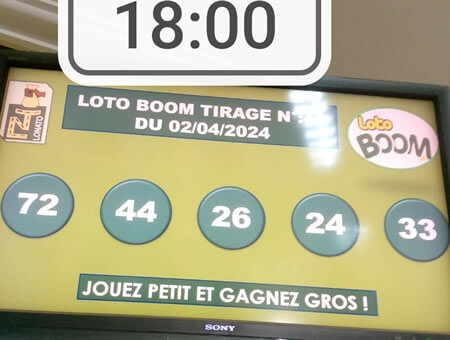 Résultats du loto BOOM tirage 40