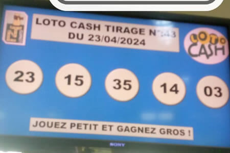 Résultats du loto Cash tirage 43