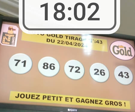 Résultats Loto Gold tirage 43