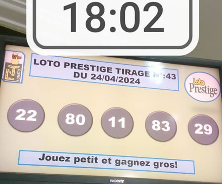 Résultats du loto PRESTIGE tirage 43