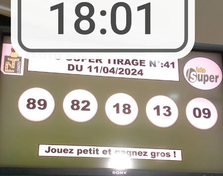 Résultats du loto Super tirage 41