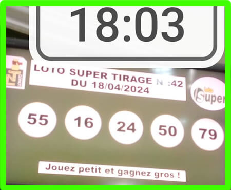 Résultats du loto Super tirage 42