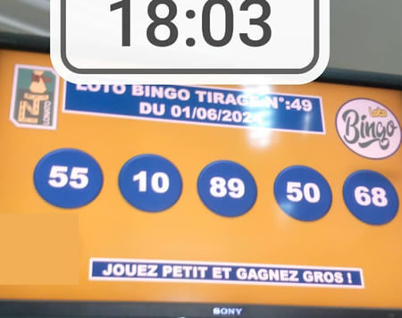 Résultats du loto BINGO tirage n° 49
