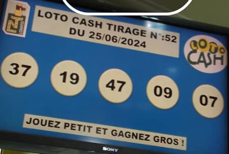 Résultats du loto Cash tirage 52