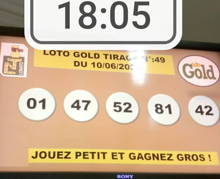 Résultats Loto Gold tirage 49