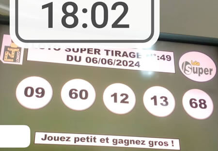 Résultats du loto Super tirage 49