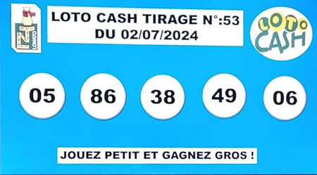 Résultats du loto Cash tirage 53