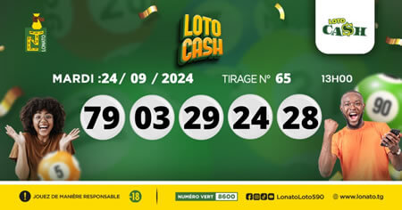 Résultats du loto Cash tirage 65