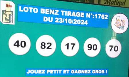 Résultats du loto Benz tirage 1762