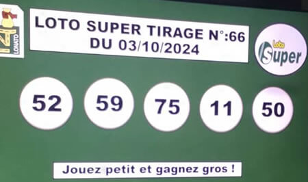 Résultats du loto Super tirage 66