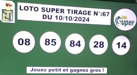 Résultats du loto Super tirage 67